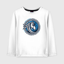 Лонгслив хлопковый детский Mavericks NBA, цвет: белый