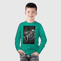 Лонгслив хлопковый детский Quake champions - NYX and Sorlag, цвет: зеленый — фото 2