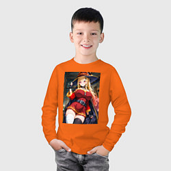 Лонгслив хлопковый детский Марин Китагава косплей Мегумин, цвет: оранжевый — фото 2