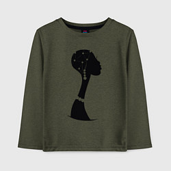 Лонгслив хлопковый детский Woman Africa, цвет: меланж-хаки