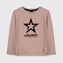 Лонгслив хлопковый детский Маргарита - звезда, цвет: пыльно-розовый