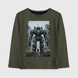 Детский лонгслив Конвой роботов в городе