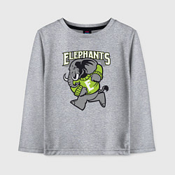 Лонгслив хлопковый детский Elephants run, цвет: меланж