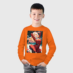 Лонгслив хлопковый детский Марин Китагава косплей 002 Darling in the Franxx, цвет: оранжевый — фото 2