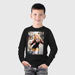 Лонгслив хлопковый детский Марин Китагава косплей Ани Форджер, цвет: черный — фото 2