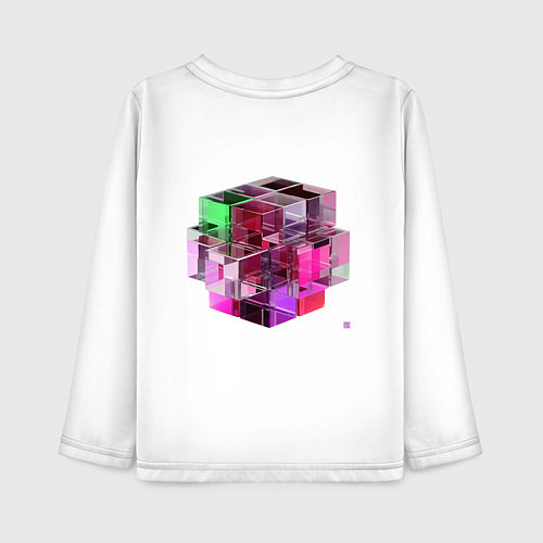Детский лонгслив Cube / Белый – фото 2