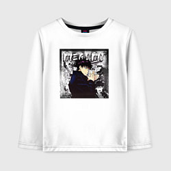 Лонгслив хлопковый детский Мегуми магическая битва, цвет: белый