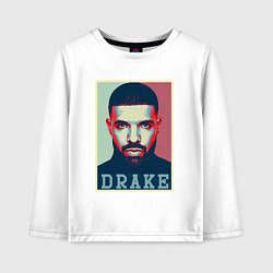 Лонгслив хлопковый детский Drake, цвет: белый