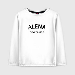 Лонгслив хлопковый детский Alena - never alone, цвет: белый