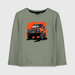 Лонгслив хлопковый детский Jeep road, цвет: авокадо