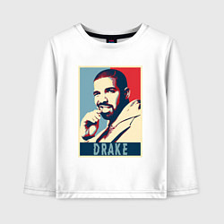 Лонгслив хлопковый детский Drake obey, цвет: белый