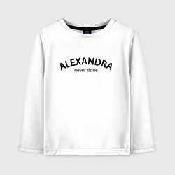 Лонгслив хлопковый детский Alexandra - never alone, цвет: белый