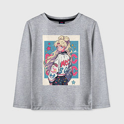 Лонгслив хлопковый детский Сейлор Мун Усаги, цвет: меланж