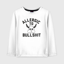 Лонгслив хлопковый детский Аллергия на ерунду, цвет: белый