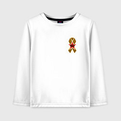 Лонгслив хлопковый детский Значок 80 лет победы, цвет: белый