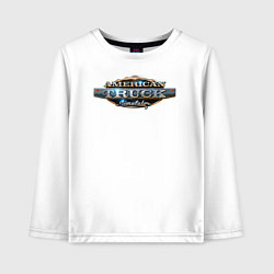 Лонгслив хлопковый детский American Truck Simulator, цвет: белый