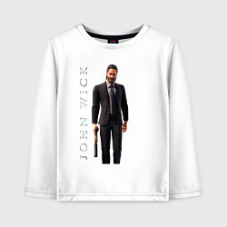 Лонгслив хлопковый детский Fortnite John Wick, цвет: белый