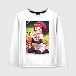 Детский лонгслив Джесси и Мяут на пикнике