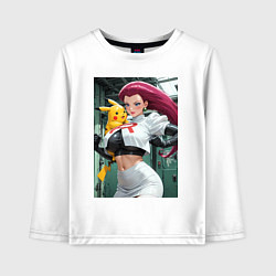Детский лонгслив Джесси и Пикачу