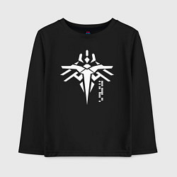 Лонгслив хлопковый детский Хиггс лого Death stranding 2 on the beach, цвет: черный