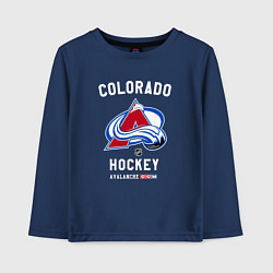 Лонгслив хлопковый детский Colorado Avalanche team NHL, цвет: тёмно-синий