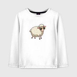 Детский лонгслив Забавная овечка в солнечных очках