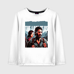 Лонгслив хлопковый детский The last of us - Joel and Ellie adventure, цвет: белый