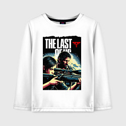 Лонгслив хлопковый детский Ellie with a rifle and Joel - the last of us, цвет: белый
