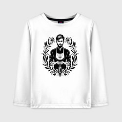 Детский лонгслив Фармацевт в цветочном ореоле