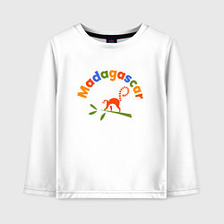 Детский лонгслив Лемур в Мадагаскаре