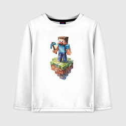 Лонгслив хлопковый детский Steve, цвет: белый