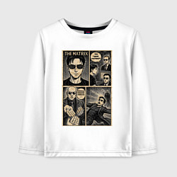 Лонгслив хлопковый детский The matrix, цвет: белый