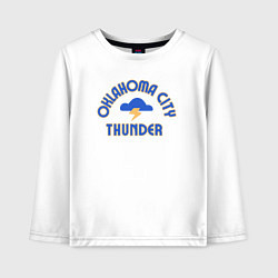 Лонгслив хлопковый детский Thunder Oklahoma, цвет: белый