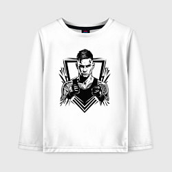 Детский лонгслив Сила и решимость Дастин Порье