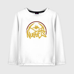 Лонгслив хлопковый детский Nuggets basketball team, цвет: белый