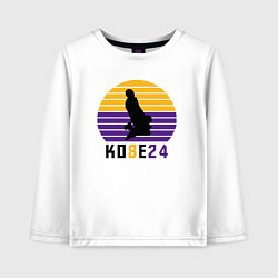 Лонгслив хлопковый детский Kobe dunk, цвет: белый