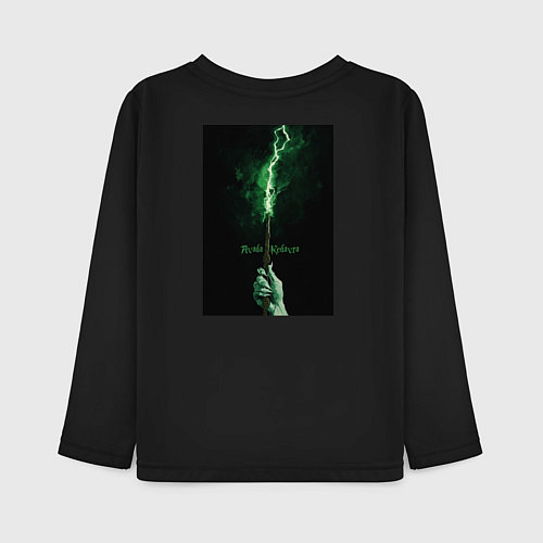 Детский лонгслив Заклинания хогвартса / Черный – фото 2