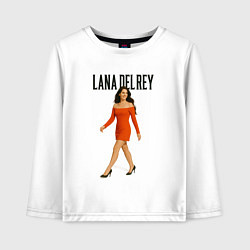 Детский лонгслив Lana Del Rey в оранжевом платье