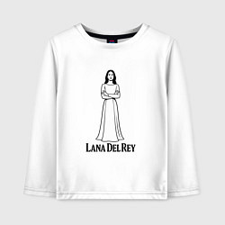 Детский лонгслив Lana Del Rey нарисованная черными линиями