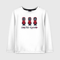 Детский лонгслив Охрана игры в кальмара