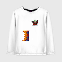 Лонгслив хлопковый детский Doom персонаж из игры, цвет: белый