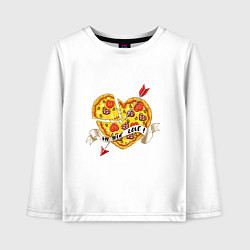 Детский лонгслив Love pizza