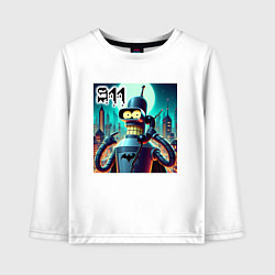 Лонгслив хлопковый детский Бендермен оператор службы спасения, цвет: белый