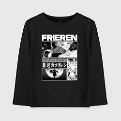 Лонгслив хлопковый детский Sou sou no frieren, цвет: черный