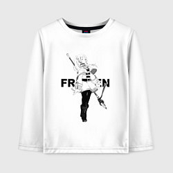 Лонгслив хлопковый детский Frieren - эльфийка, цвет: белый