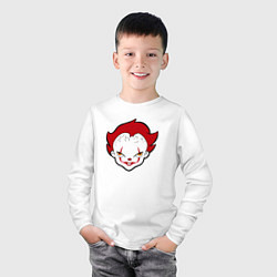 Лонгслив хлопковый детский Малыш Пеннивайз, цвет: белый — фото 2