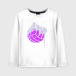 Лонгслив хлопковый детский Purple ball, цвет: белый