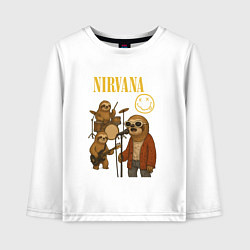 Детский лонгслив Nirvana ленивцы