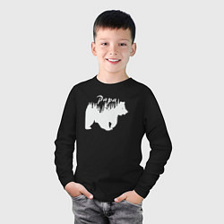 Лонгслив хлопковый детский Bear papa, цвет: черный — фото 2
