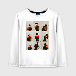 Лонгслив хлопковый детский Боксер фотографии, цвет: белый
